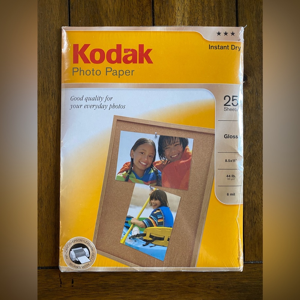 New “Kodak 8.5”x 11” Photo Paper 25 Sheets”